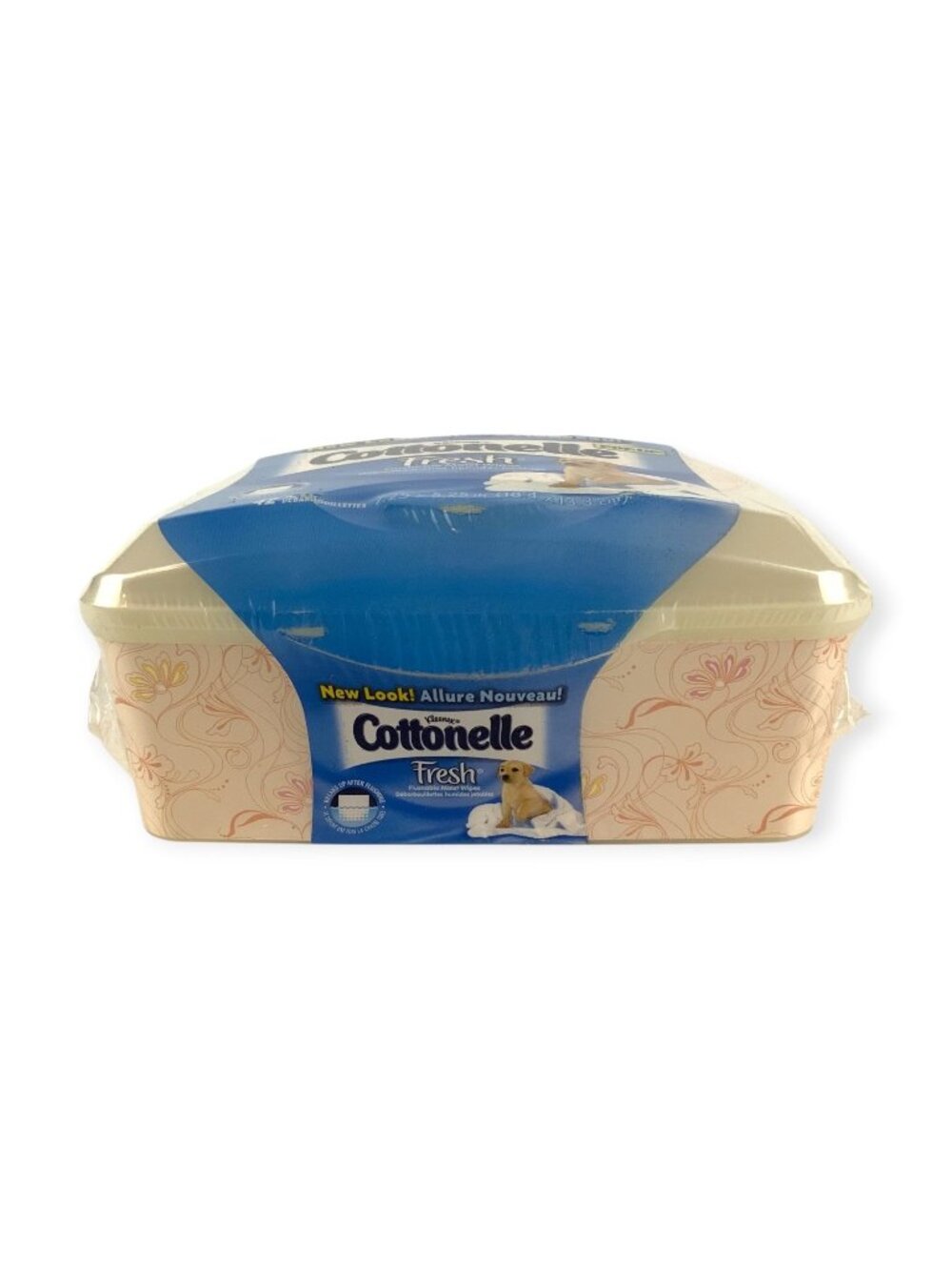 Cottonelle Fresh Flushable Moist Wipes Pop-Up Reusable Tub 42 Wipes Orange Flora